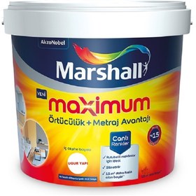 Resim Marshall Maximum Silikonlu Ipek Mat Ekru 15 Lt. 