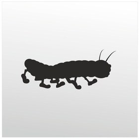 Resim Folyo Sticker Tırtıl 40cm Uzunluk Siyah 