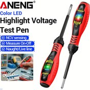 Resim ANENG B18 Volt Test Cihazı Kalemi LED Göstergeli, Kelime / Çapraz Tornavida, Neon Ampul ve Alarm - AC 450V, 36V Güvenli Aralığa Sahip, Elektrikçiler, DIY, Ev ve Ofis Kullanımı İçin Taşınabilir Cep Boyutlu Tasarım (Pil Dahil Değil), Elektrikçi Aracı, Ergonomik Sap, Net LCD Ekran 