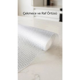 Resim Marsilyan Şeffaf Pvc Kaydırmaz Raflık Dolap Içi Çekmece Örtüsü 45X300 cm 