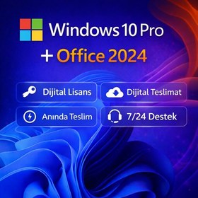 Resim Windows 10 Pro + Office 2024 Dijital Lisans – Anında Teslim & Aktivasyon Destekli 