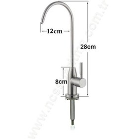 Resim Konik Gövde Sus304 Inox Paslanmaz Çelik Su Arıtma Musluğu 