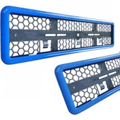 Resim 1 Adet Esnek Kırılmaz Mavi Çerçeveli Plaka Altı Çerçeve Plakalık 