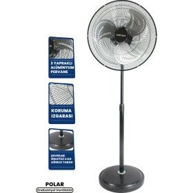 Resim Goldmaster 130 W Güçte 20 Inch Ayaklı Vantilatör 3 Kollu Pervane ile Yüksek Performans 