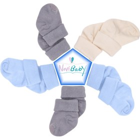 Resim Novibaby 5'li Bambu Yenidoğan Bebek Çorap I Rainy I Kız Erkek Bebek Çorabı 