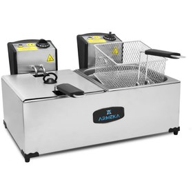 Resim Armeka Fritöz Armeka 3+3 Litre Kapaklı Fritöz 
