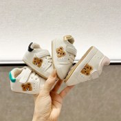Resim Erkek & Kız Çocukları için Sevimli Karikatür Ayı Sneaker'lar - Kaymaz, Rahat İlk Adım Ayakkabıları, Cırt Cırt Kapatmalı, Her Mevsim İçin Mükemmel 