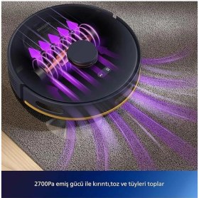 Resim AyrStore 2000 Serisi Islak Kuru Moplu Robot Süpürge, Yüksek Emiş Gücü, Uzun Çalışma Süresi, Homerun 