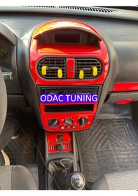 Resim Opel Corsa C Combo Full Set Kırmızı Renk Konsol Torpido Kaplama 