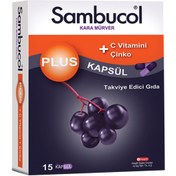 Resim Sambucol Plus Kara Mürver 15 Kapsül 