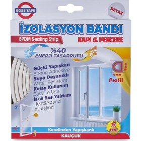 Resim Boss Tape Kapı Pencere Izolasyon Fitili - Bandı Beyaz 