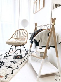 Resim Aksöz Tasarım Ahşap Bebek Açık Gardırop 