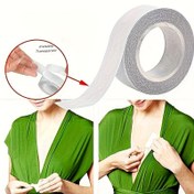 Resim 1 Rulo Ter-İtmez Çift Taraflı Anti-Çıkış Bantı - Çok Amaçlı Kendinden Yapışkan Bant, Lingerie, Karın Desteği ve Mor İçin Güvenli Uygunluk, Rahat Giyim 