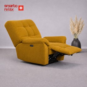 Resim Smarto Relax Porto Liftli Çift Motorlu Elektrikli Hasta ve Baba TV Koltuğu Polyester Kumaş - sarı 