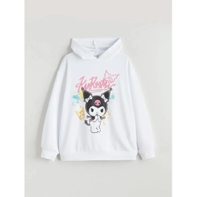 Resim LC Waikiki Lcw Kids Beyaz Kuromi Baskılı Kız Çocuk Sweatshirt ve Eşofman Altı 