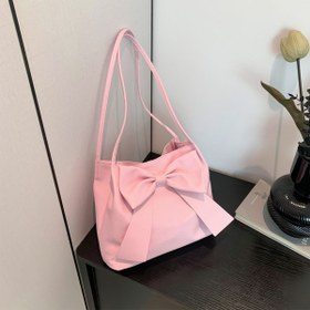 Resim Yeni popüler moda kadın omuz çantası, şık ve trendy el altlığı çanta, büyük kapasiteli fiyonklu tote çanta - dört renk seçeneği mevcut 