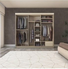 Resim Sürgülü Gardırop Koton Vizon 275cm 