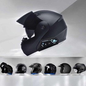 Resim NovaBox Kask Kulaklığı Motosiklet Intercom Interkom Dinleme Konuşma Özellikli Su Geçirmez 