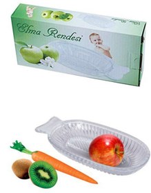 Resim QNİAY Pratik Cam Elma Bebek Rendesi 