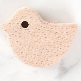 Resim Loren Crafts Kuş Figürlü Ahşap Boncuk 