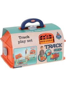 Resim Şehir Istasyonu 69 Parça Demiryolu Çantalı Set - 360° Dönme Hareketi & Pilli Tren 