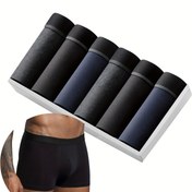 Resim 6 Erkek Pamuklu Boxer Şortu Seti, Erkekler İçin Şık ve Rahat İç Çamaşırı. 