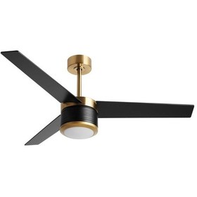 Resim Reiga 52 Inç Modern Tavan Vantilatörü, 3 Ahşap Kanat, Sessiz Dc Motor, Led Işık Ve Uzaktan Kumandalı 