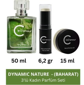 Resim Clé D'amour Dynamic Nature (TURUNÇGİL/BAHARAT) Men - 3 Lü Erkek Parfüm Seti 50 ml - Vegan 