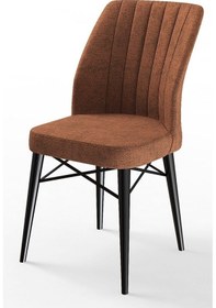 Resim Canisa Concept Flex Serisi, Hardal Sandalye, Siyah Gürgen Ayaklı 1.sınıf 6 Adet Sandalye Sandalyeler Hardal Ayaklar Siyah 