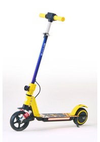 Resim Elektrikli Çocuk Scooter 130w 3 Kademe Hız Ayarlanabilir Gidon Uzun Menzil Koruma Seti Hediye Sarı 