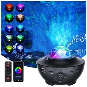 Resim Lemestar Gece Gökyüzü Projeksiyonlu Bluetooth Hoparlör İle Renkli Işık Ve Müzik Keyfi 