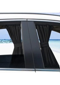 Resim Dashanshop 2 Adet Araç Yan Cam Güneşliği, Nefes Alabilir Uv Koruma Ve Gizlilik Perdesi, Siyah 50x47 Cm 