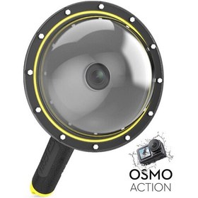 Resim DJI Osmo Action 1 İçin 6" Dome Port Housing Su Geçirmez Su Altı ve Üstü Yarım Küre 