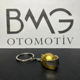 Resim BMG Otomotiv Metal Kask Anahtarlık -Gold- 