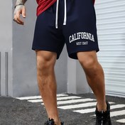 Resim Erkek Moda Baskılı İpli Şortlar - Cepli, Nefes Alabilen Polyester Karışımı, Makinede Yıkanabilir Günlük Yazlık Giyim 