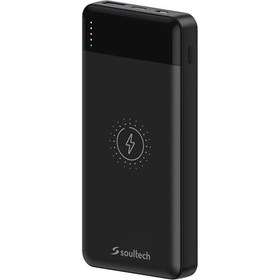 Resim Soultech BT152S VortexQi 10.000 mAh PD&QC 18W Wireless Powerbank Siyah 