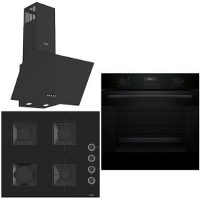Resim Bosch & Ferre Black City 3 lü Ankastre Set ( HUA717BA0T - SS205 - D086 ) Buhar Destekli Fırın 