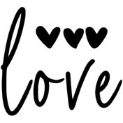 Resim Genel Markalar Love Ve Kalpler Sticker 10 X 9 Cm 