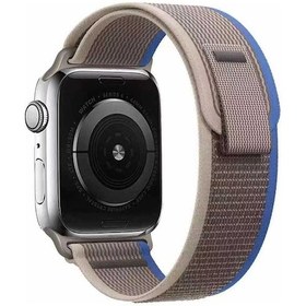 Resim Teknodur Watch Ultra 49mm Uyumlu Krd-77 Hasır Kordon-gri-mavi 