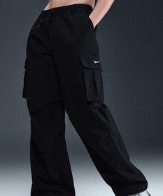 Resim Nike Sportswear Mid-Rise Oversized Woven Cargo Pants - Siyah / 
