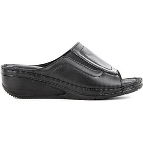 Resim Muya Eroso Anatomik Taban Taban Topuk Dikeni Kadın Terlik Siyah 