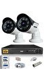 Resim IDS 2 Kameralı 5 MP Sony Lensli FHD Gece Görüşlü 320 Dış Güvenlik Kamerası Sistemi DS-2015HD-SET2-ARRAY 