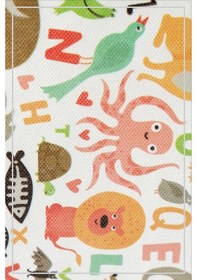 Resim Vedsey 3 Lü Set & 50x25x20 Cm Sevimli Hayvan Baskılı Hurç & Baza Altı - Dolap İçi Düzenleyici Beyaz 