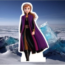 Resim Ayaklı Pano Anna Karekterli Ayaklı Pano 50 Cm Frozen Masa Üstü Doğum Günü Süsü Çok Renkli 