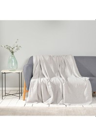 Resim Karaca Home Bety Tek Kişilik Tv Battaniyesi Koltuk Örtüsü 170 x 210 CM Gri 
