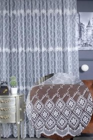 Resim Özgün Perde (5580) Üst Kalite Sanal Nakışlı Tül Perde (1x2,5 Pile) Beyaz 340 x 220 