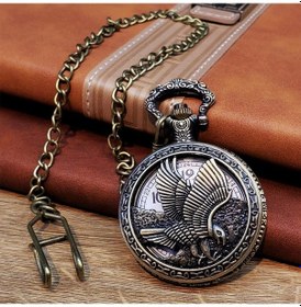 Resim Kartal Tasarımlı Köstekli Saat Renkli 