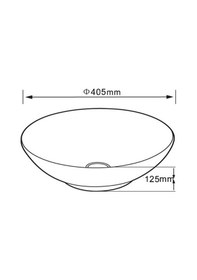 Resim Lena E-7031 Tezgah Üstü Porselen Lavabo 