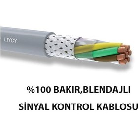 Resim 12X0.75 Lıycy Blendajlı %100 Bakır Kablo 1 M 