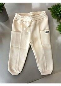 Resim Zekids Çocuk 3 İplik Şardonlu Eşofman Alt-14209 Krem 